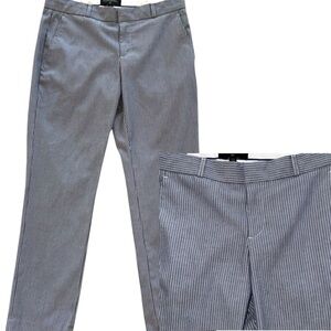 Banana Republic Ryan Fit Navy & White Ticking Striped Trousers Ankle Sz 4P